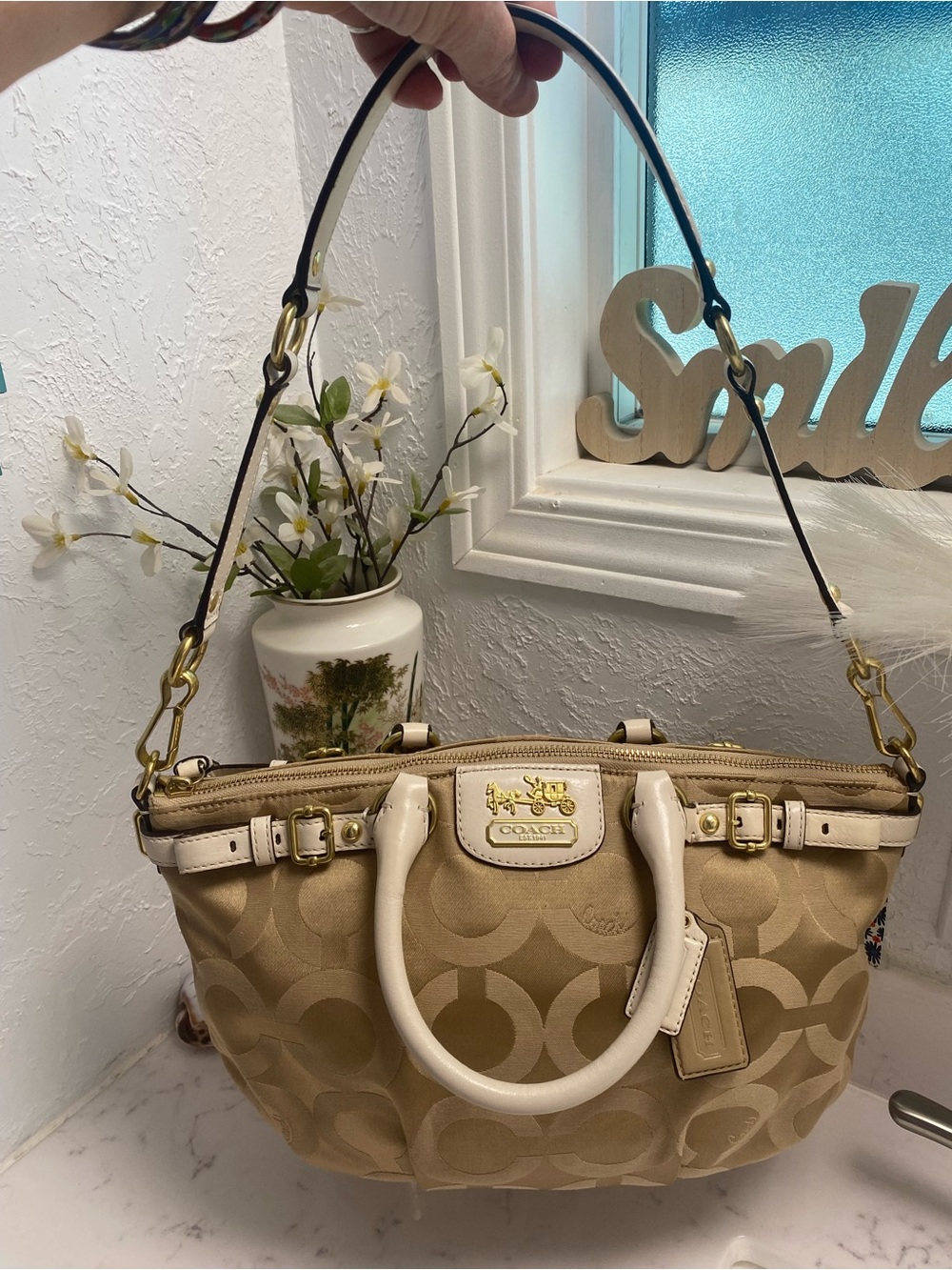 Coach Madison Op Art Sophia Satchel Shoulder Bag Gorgeous!!! - Picture 3 of 14